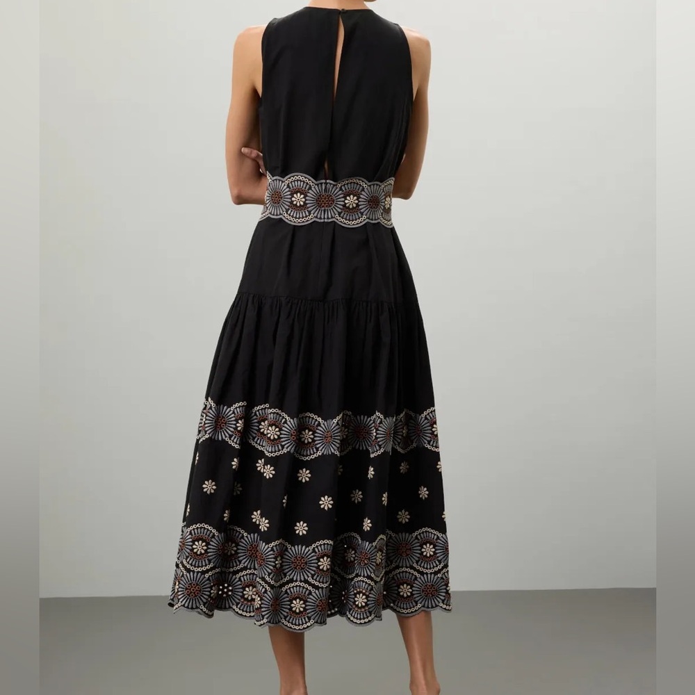 Vanessa Bruno Boho Embroidery Midi Dress